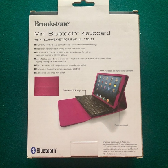 Brookstone Mini Blutooth Keyboard Case - Picture 2 of 4